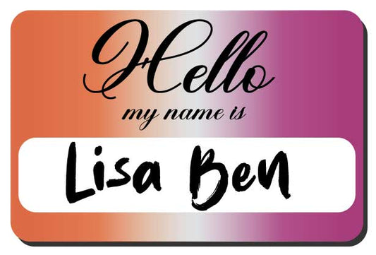 Name Tag Bubble-Free Sticker